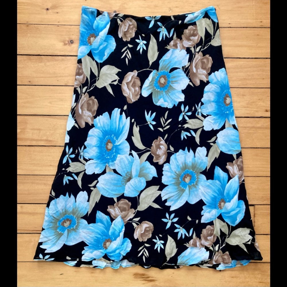 Vintage floral slip skirt